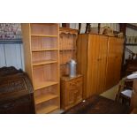 A stripped pine dresser fitted two drawers of smal