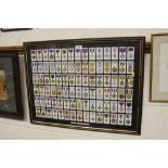 A framed and glazed collection of Players cigarett