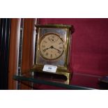 A Seth Thomas brass cased mantel clock