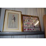 A framed set of Wills cigarette cards depicting va