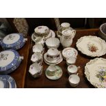 A quantity of floral decorated teaware; Grafton cof