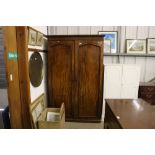 A Victorian mahogany double wardrobe