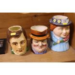 Three various Toby jugs