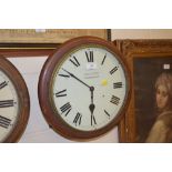 A mahogany cased wall clock with fusee movement by