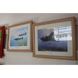 Two Barry Price prints depicting Lancaster bombers