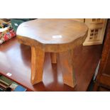 An Arts & Crafts Wander wood elm stool