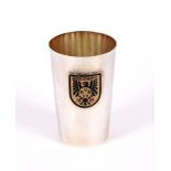 A plated tankard presented to Sir Alf Ramsey on No