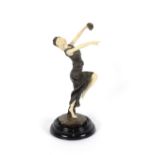 An Art Deco style figure of a dancing girl, 26cm h