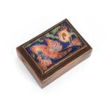 A Newlyn School design copper trinket box, having