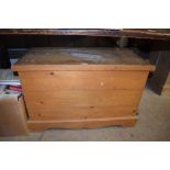 A pine blanket box