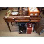 A Victorian mahogany breakfront hall table fitted