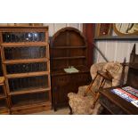 An oak two drawer dresser