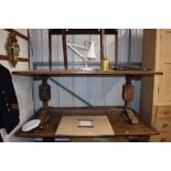 A large heavy oak refectory table AF