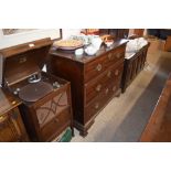 A Georgian mahogany chest fitted three long drawer