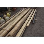 Three 9 ½" x 7" lengths of timber