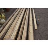 Five 3 ½" x 4" half lengths of timber