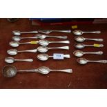 A quantity of mostly silver spoons