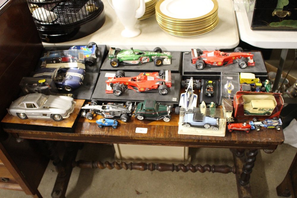 A quantity of various model vehicles