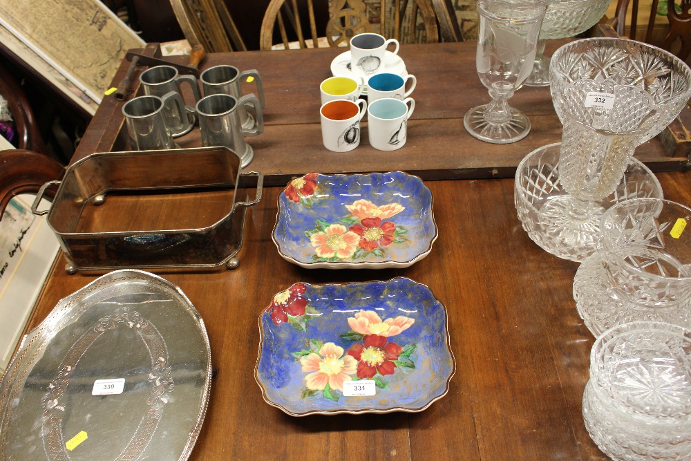 Two Royal Doulton floral decorated dishes; and fiv