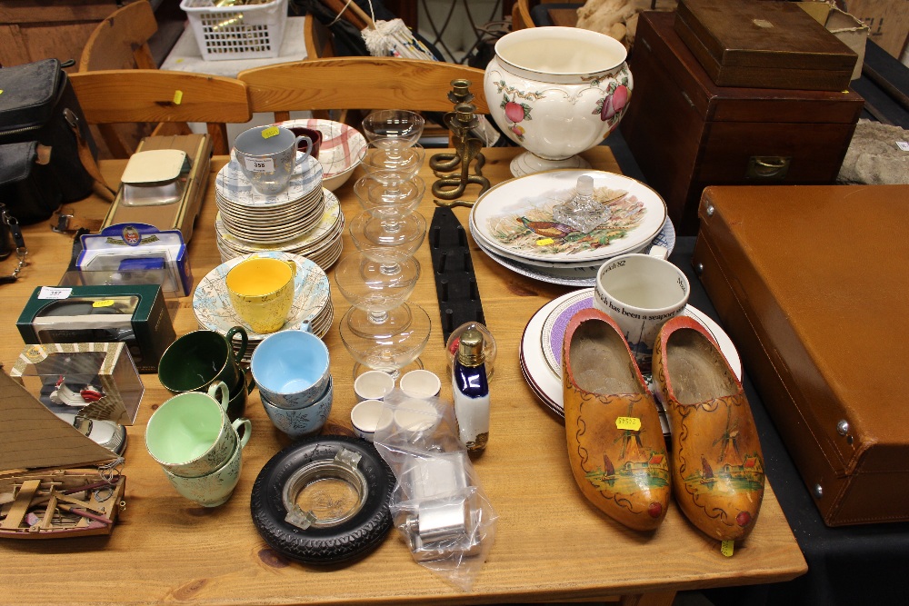 A quantity of various china to include a jardinier