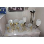 A quantity of various ceiling lights