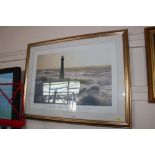 A framed print 'Phare de Skerryvore Scotland'