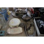 A quantity of metal ware items to include silver p