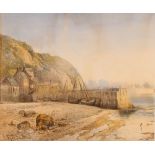 John Syer Jnr., harbour view, signed watercolour, 40cm x 48cm, (unframed)