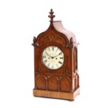 A Victorian oak bracket clock, of Gothic design, by Joseph King & Son, Tunbridge Wells, 8 day fuse