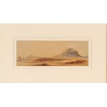 T.H. Cromer, Continental landscapes, a pair of watercolour studies, 10cm x 28cm
