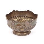 A silver rose bowl, London 1897, 22cm dia., approx. 25ozs.