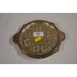 A silver pierced tray