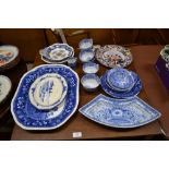 A Copeland Spode "Tower" blue and white meat plate