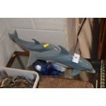 A large Lladro dolphin ornament with original box