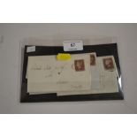 Queen Victoria three entire letters bearing 1841 ty