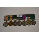 A group of seven medals awarded to Major. H F Playne