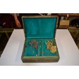 A Victorian jewellery and contents of various cost