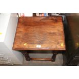 A hardwood side table