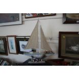 A model sailing boat ornament