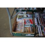 A box of various magazines