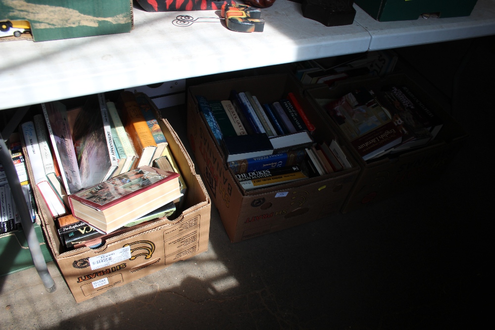 Four boxes of various books