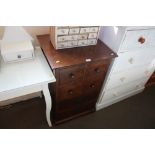 A hardwood multi drawer chest