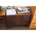 An oak drop leaf table