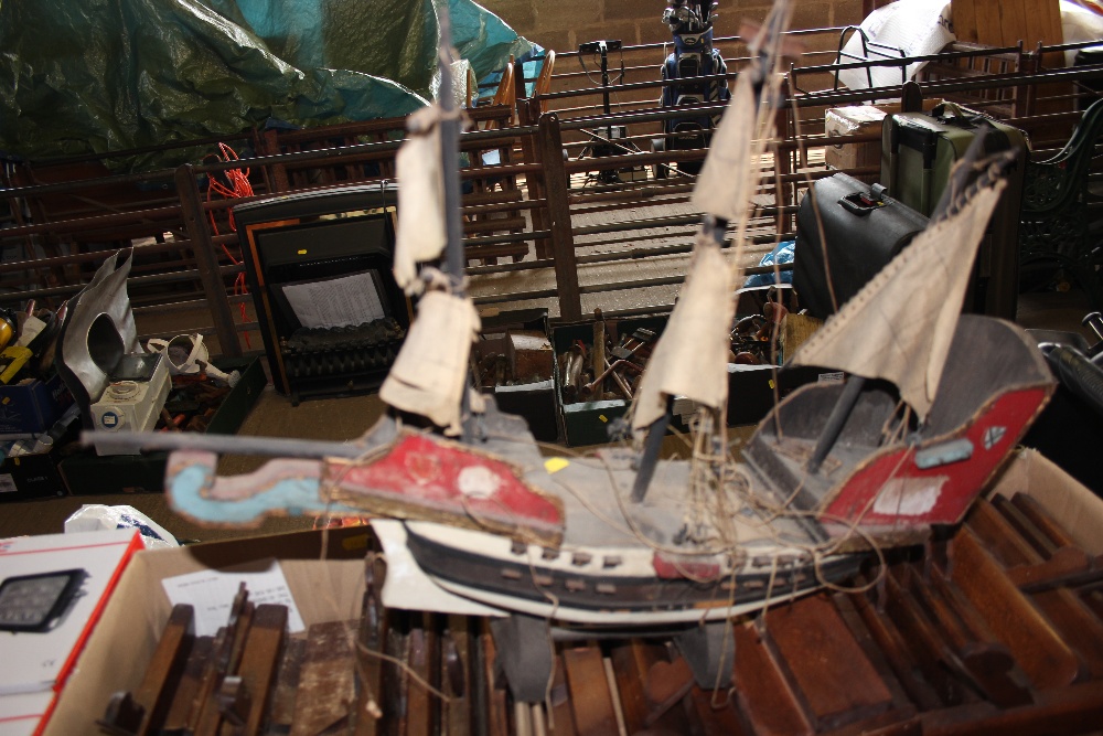 A model sailing boat