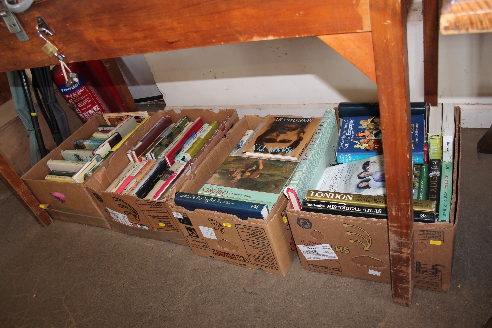 Four boxes of various books