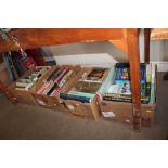 Four boxes of various books