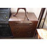 A bedroom chest fitted four drawers