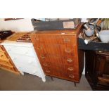 A bedroom chest fitted five drawers