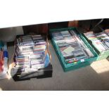 Two boxes of CDs