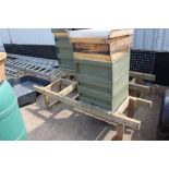 A bee hive and stand